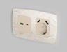 Ambrella Light Лицевая панель для розетки 2USB A+C QUANT Ambrella Volt OMEGA OP3310