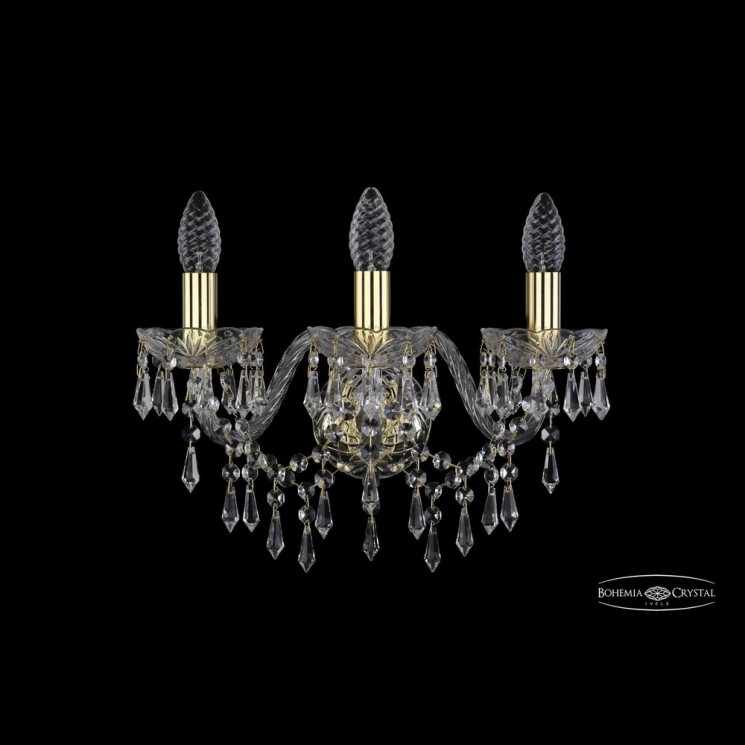 Бра хрустальные 1403B/3/160 G Bohemia Ivele Crystal (Стеклянный рожок)