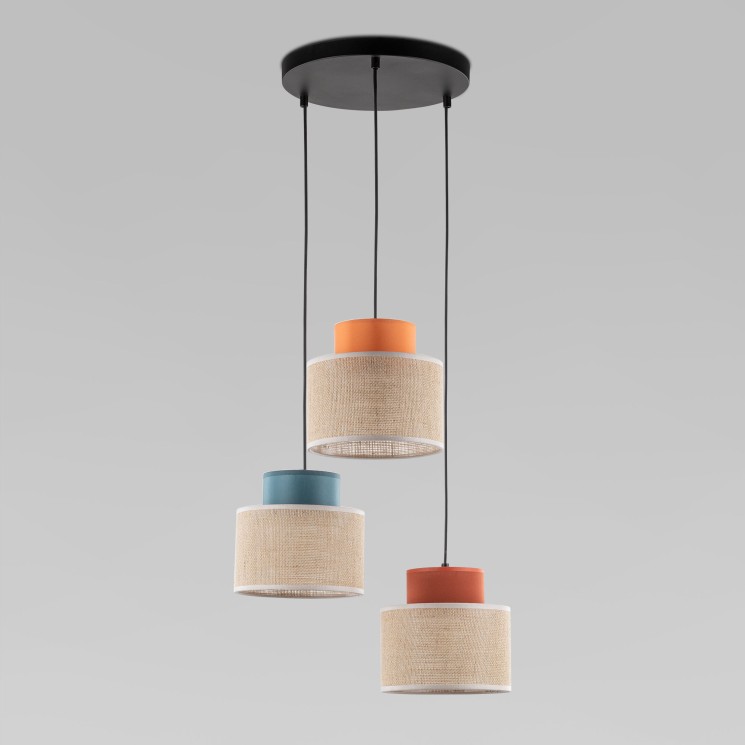 Подвесной светильник с тканевыми абажурами                      TK Lighting  2759 Duo