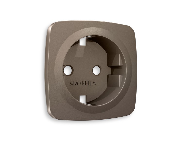 Ambrella Light Лицевая панель для электрической розетки с заземлением QUANT Ambrella Volt OMEGA OP6360
