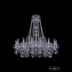 Люстра хрустальная 1411/16/360/h-95 Ni Bohemia Ivele Crystal (Стеклянный рожок)