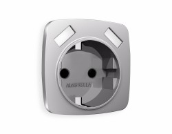 Ambrella Light Лицевая панель для электрической розетки с заземлением со шторками 2USB A+A QUANT Ambrella Volt OMEGA OP5090