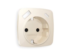 Ambrella Light Лицевая панель для электрической розетки с заземлением со шторками 2USB A+C QUANT Ambrella Volt OMEGA OP3100