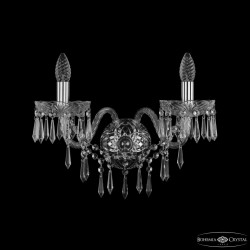 Бра хрустальные 1403B/2/195/XL Ni  Bohemia Ivele Crystal (Стеклянный рожок)