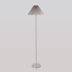 Напольный светильник с тканевым абажуром                      Eurosvet  01133/1 хром/серый
