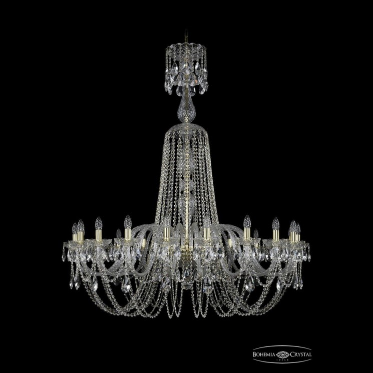 Люстра хрустальная 1402/20/460/XL-146 G Bohemia Ivele Crystal (Стеклянный рожок)