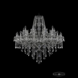 Люстра хрустальная 1415/20+10/400 Ni Bohemia Ivele Crystal (Стеклянный рожок)
