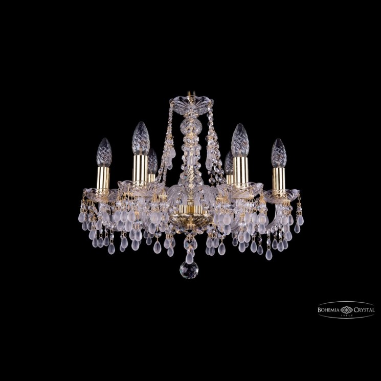 Люстра хрустальная 1410/6/160 G V0300 Bohemia Ivele Crystal (Стеклянный рожок)