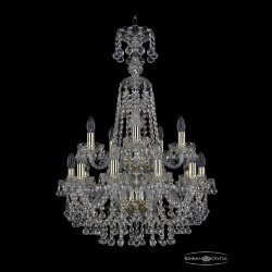 Люстра хрустальная 1409/10+5/195/XL-83/2d G Bohemia Ivele Crystal (Стеклянный рожок)