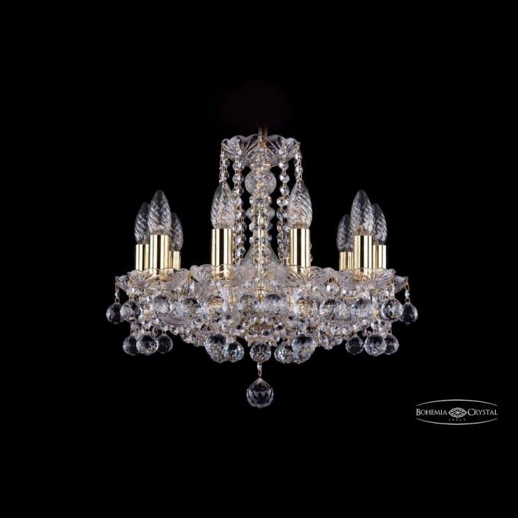 Люстра хрустальная 1402/10/141 G Balls Bohemia Ivele Crystal (Стеклянный рожок)
