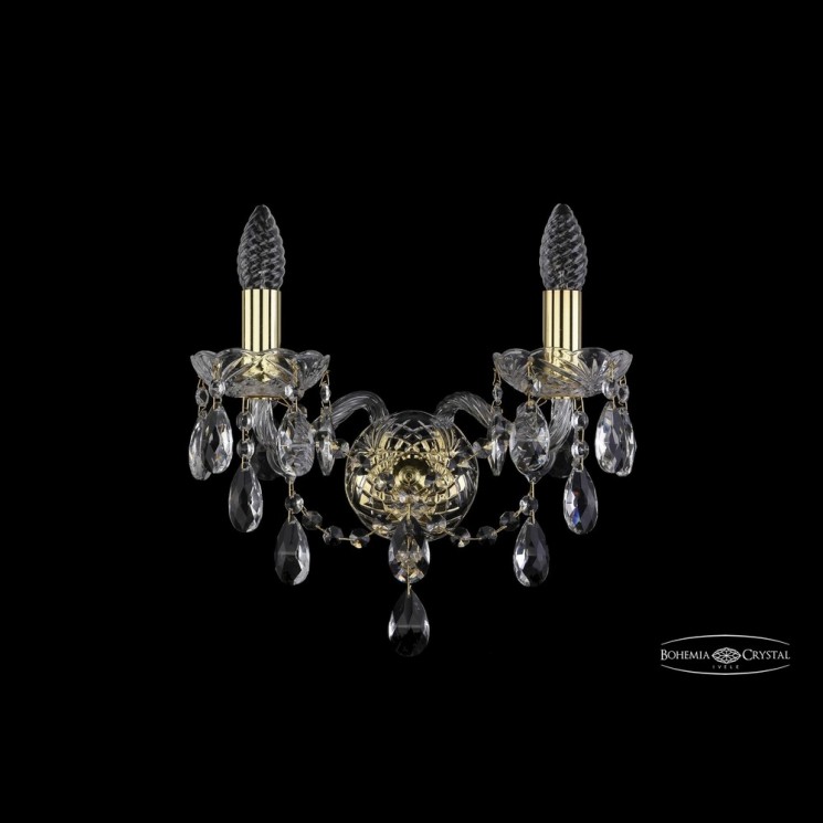 Бра хрустальные 1415B/2/141 G Bohemia Ivele Crystal (Стеклянный рожок)