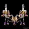 Бра с цветным хрусталём 5413B/2/165 G Shampan/M-1H K777 Bohemia Ivele Crystal (С 2 лампочками и более)