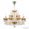 Люстра с цветным хрусталём 5402/8+4/195 G Amber/M-1H Bohemia Ivele Crystal (5402)