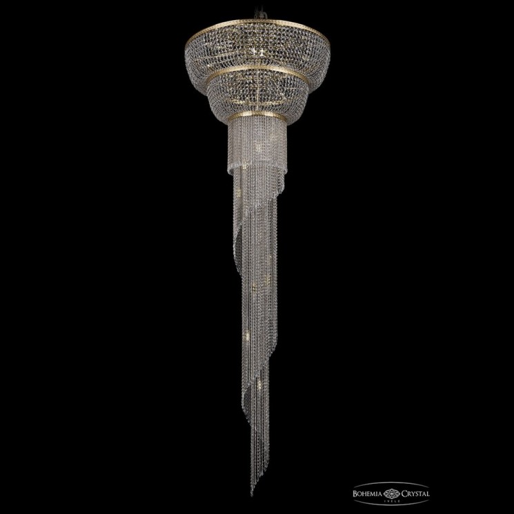 Люстра спираль хрустальная 83231/100IV-300 G Bohemia Ivele Crystal (8322)