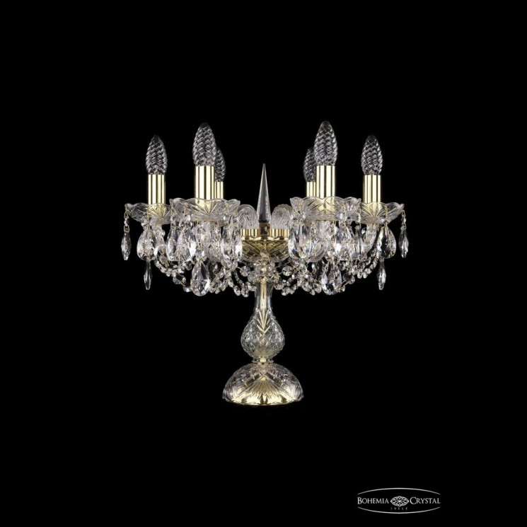 Настольная лампа 1402L/6/141-39 G Bohemia Ivele Crystal (Стеклянный рожок)