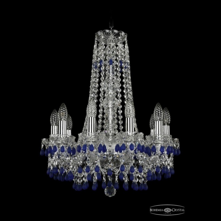 Люстра хрустальная 1410/10/160/h-60 Ni V3001 Bohemia Ivele Crystal (Стеклянный рожок)