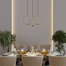 Подвесной светильник                      Eurosvet  50257/3 LED черный/ латунь