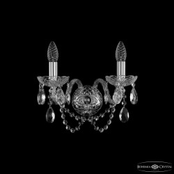 Бра хрустальные 1402B/2/141 Ni  Bohemia Ivele Crystal (Стеклянный рожок)