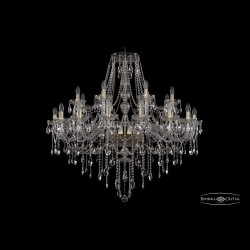 Люстра хрустальная 1415/16+8/400 G Bohemia Ivele Crystal (Стеклянный рожок)