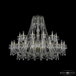 Люстра хрустальная 1411/24+12/530 G Bohemia Ivele Crystal (Стеклянный рожок)