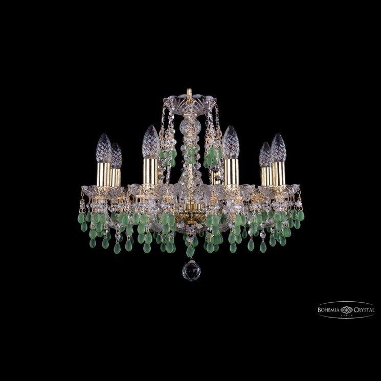Люстра хрустальная 1410/8/160 G V5001 Bohemia Ivele Crystal (Стеклянный рожок)