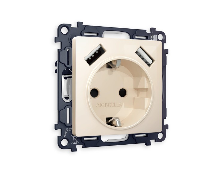 Ambrella Light Комплект механизма электрической розетки Ambrella Volt ALFA MA309010
