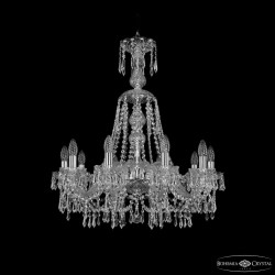 Люстра хрустальная 1403/10/240/XL-75 Ni Bohemia Ivele Crystal (Стеклянный рожок)