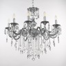 Люстра с хрустальными подвесками AL79101/10/250 B Ni Bohemia Ivele Crystal (AL7901)