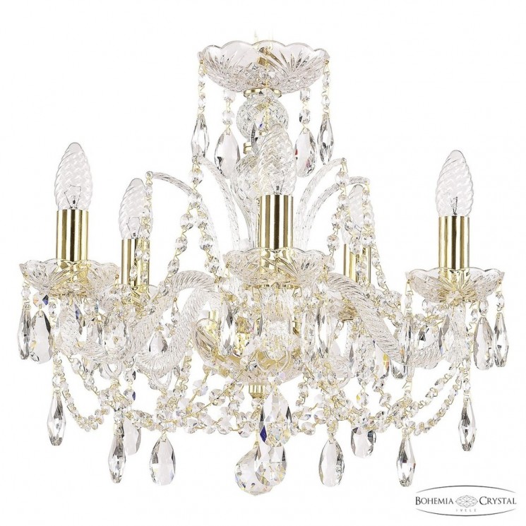Люстра хрустальная 105/5/141 G Bohemia Ivele Crystal (Стеклянный рожок)