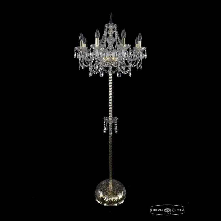 Торшер хрустальный 1411T2/8/195-165 G Bohemia Ivele Crystal (Стеклянный рожок)