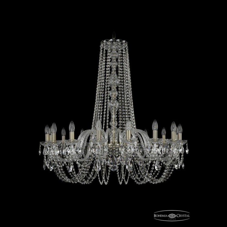 Люстра хрустальная 1402/16/360/h-95 Pa Bohemia Ivele Crystal (Стеклянный рожок)