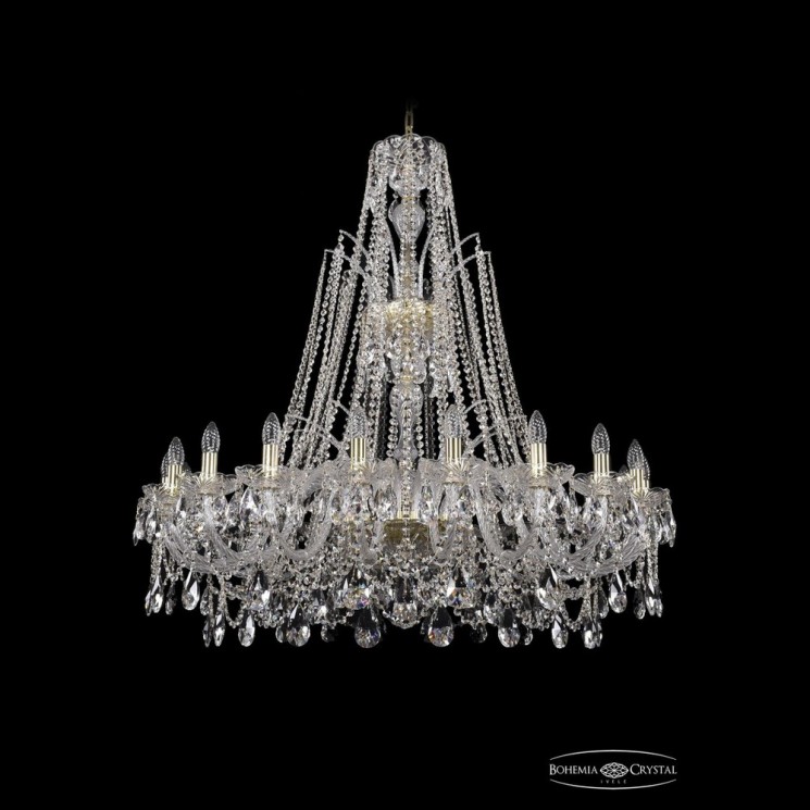 Люстра хрустальная 1411/20/400/XL-120 G Bohemia Ivele Crystal (Стеклянный рожок)
