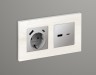 Ambrella Light Лицевая панель для розетки 2USB тип A+C QUANT Ambrella Volt ALFA AP5110