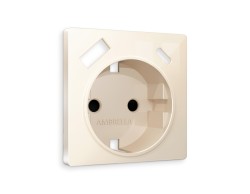 Ambrella Light Лицевая панель для электрической розетки с заземлением со шторками 2USB A+C QUANT Ambrella Volt ALFA AP3100