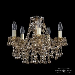 Люстра хрустальная 1409/5/141 G M721 Bohemia Ivele Crystal (Стеклянный рожок)