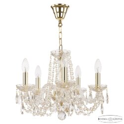 Люстра хрустальная 1402/5/141 G Bohemia Ivele Crystal (Стеклянный рожок)