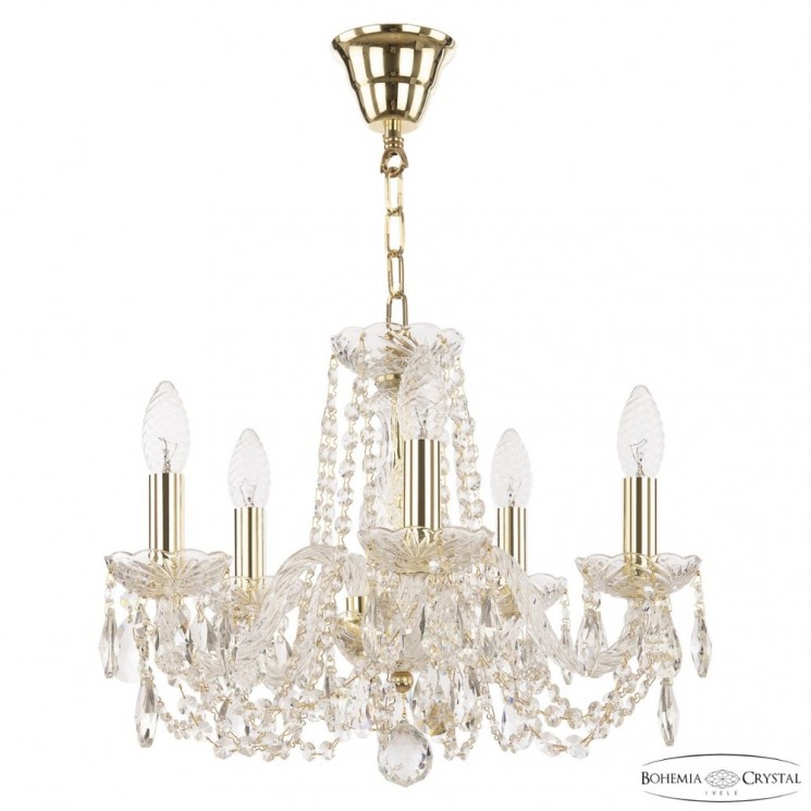 Люстра хрустальная 1402/5/141 G Bohemia Ivele Crystal (Стеклянный рожок)