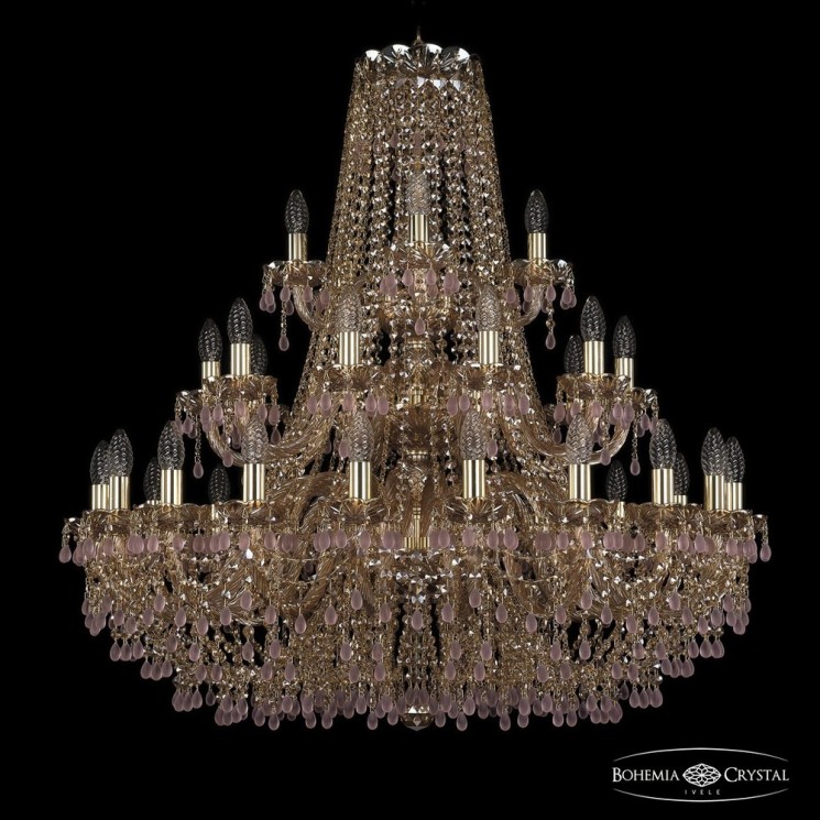 Люстра хрустальная 1410/20+10+5/360/3d G V7010 M721 Bohemia Ivele Crystal (Стеклянный рожок)