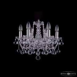 Люстра хрустальная 1413/6/141 Ni Balls Bohemia Ivele Crystal (Стеклянный рожок)