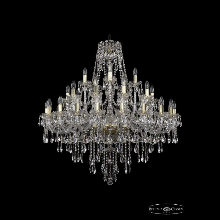 Люстра хрустальная 1415/20+10+5/360 G Bohemia Ivele Crystal (Стеклянный рожок)
