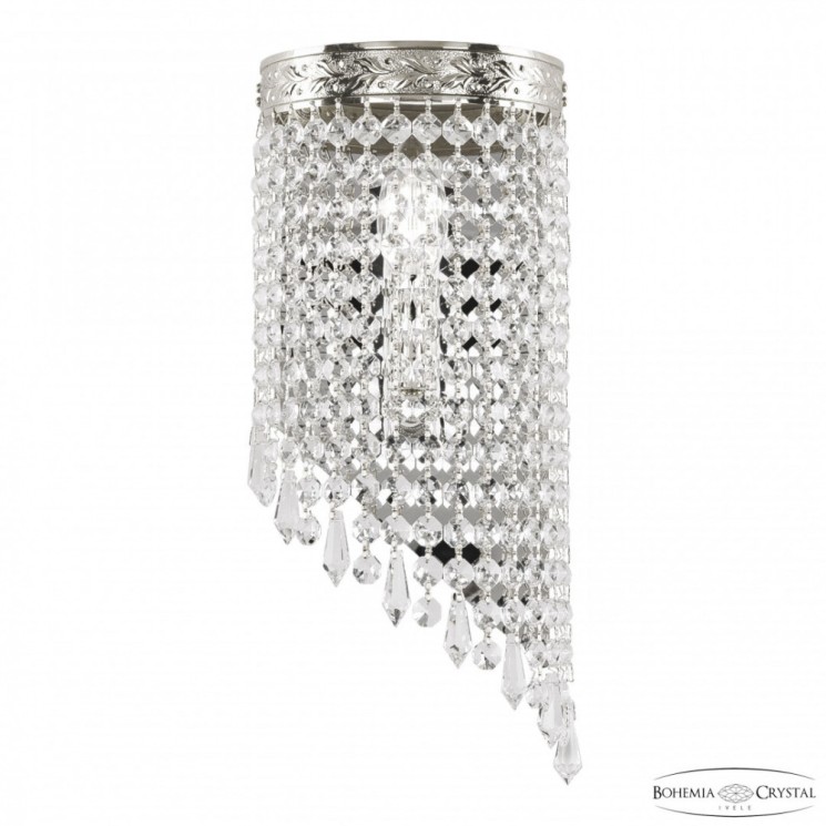 Бра хрустальные 83401BR/15IV-33 Ni Drops Bohemia Ivele Crystal (С 1 лампочкой)