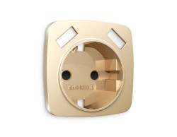 Ambrella Light Лицевая панель для электрической розетки с заземлением со шторками 2USB A+A QUANT Ambrella Volt OMEGA OP6090