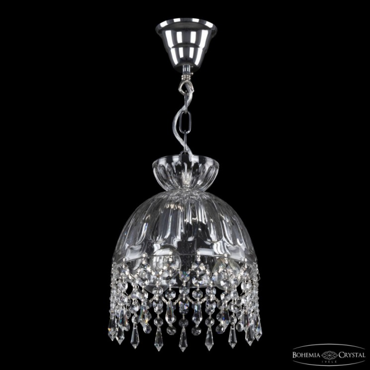 Подвесной светильник с цветным хрусталём 5478/22 Ni Clear/M-1H Drops Bohemia Ivele Crystal (5478)