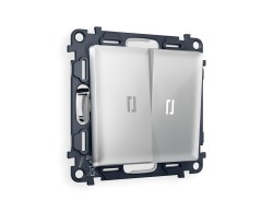 Ambrella Light Комплект механизма 2-клавишного выключателя с подсветкой 5600K Ambrella Volt ALFA MA404015