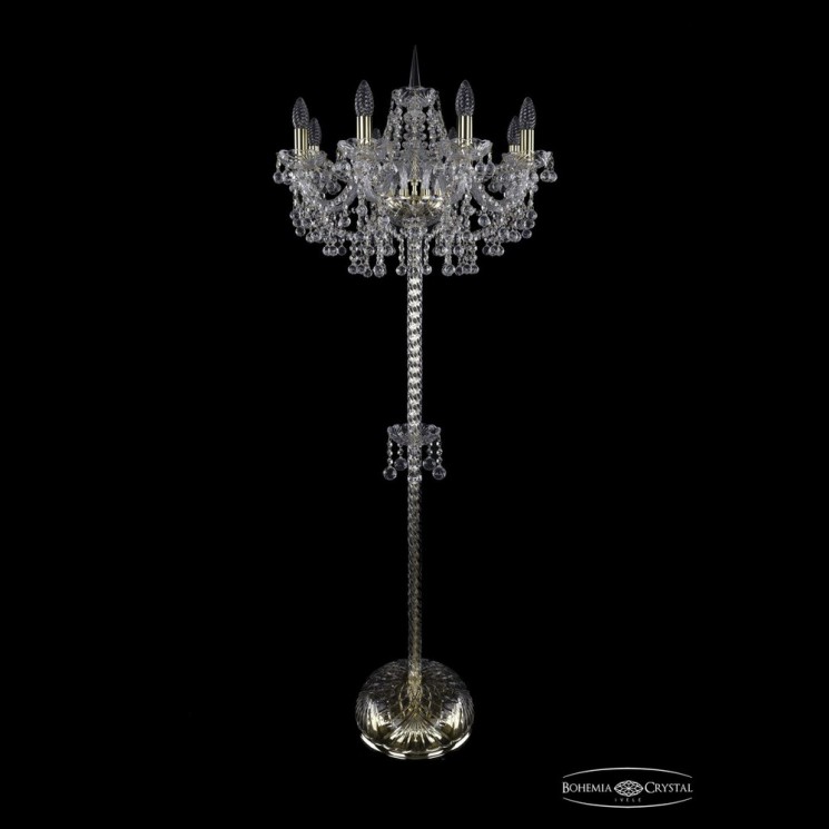 Торшер хрустальный 1409T2/8/195-160 G Bohemia Ivele Crystal (Стеклянный рожок)