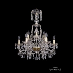 Люстра хрустальная 1403/6+3/195/XL-65 G Bohemia Ivele Crystal (Стеклянный рожок)