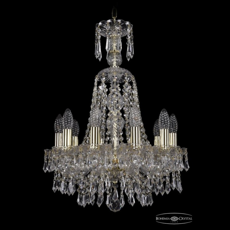 Люстра хрустальная 1403/10/141/XL-61 G Bohemia Ivele Crystal (Стеклянный рожок)