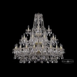 Люстра хрустальная 1411/20+10+5/400/3d G Bohemia Ivele Crystal (Стеклянный рожок)