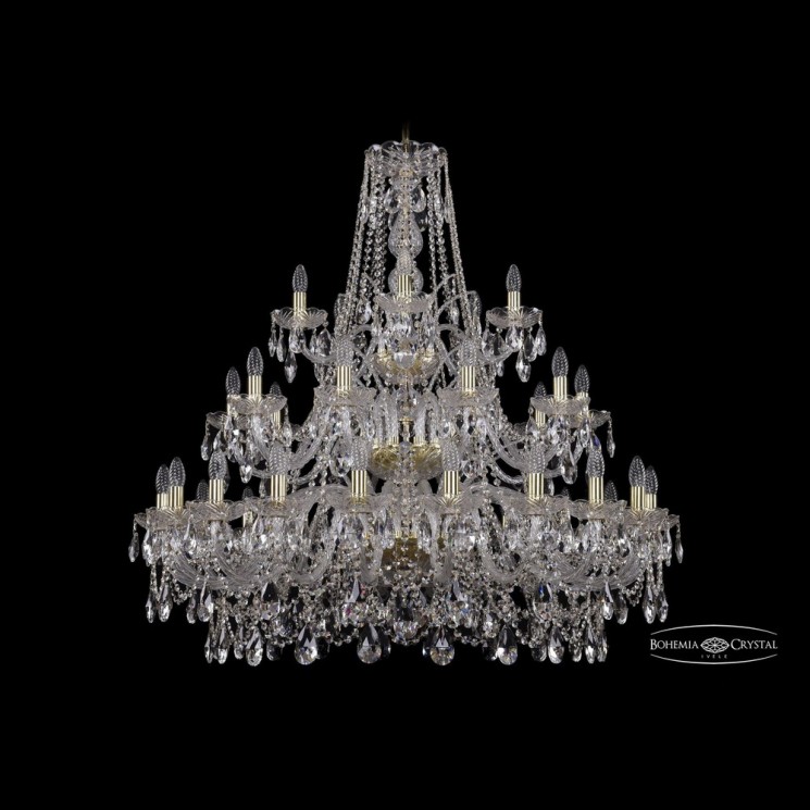 Люстра хрустальная 1411/20+10+5/400/3d G Bohemia Ivele Crystal (Стеклянный рожок)