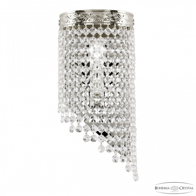 Бра хрустальные 83401BR/15IV-33 Ni R Bohemia Ivele Crystal (С 1 лампочкой)